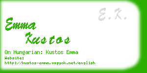 emma kustos business card